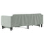 daybed med udtræk 90x200 cm velour lysegrå