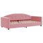 daybed med udtræk 90x200 cm velour lyserød