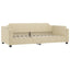 daybed med udtræk og skuffer 80x200 cm stof cremefarvet