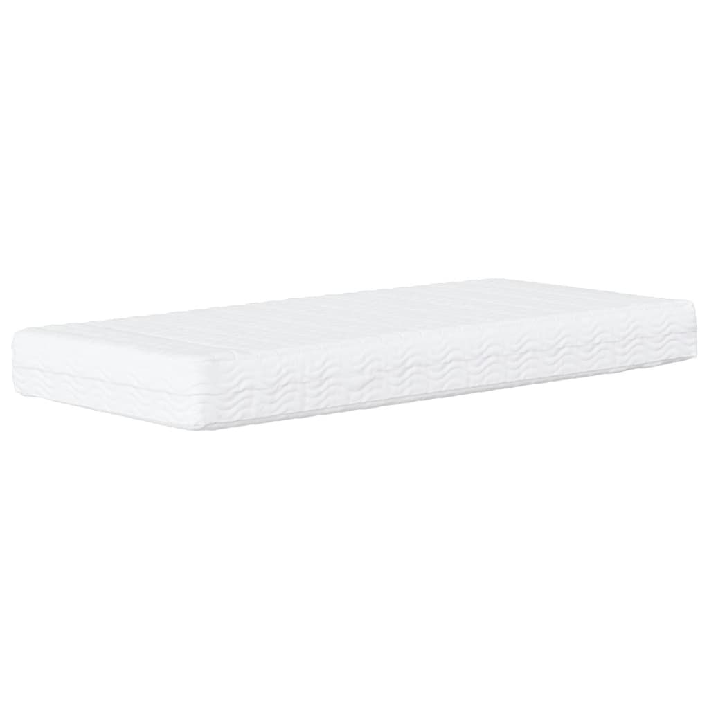 daybed med madras 90x200 cm kunstlæder cappuccinofarvet