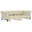 daybed med udtræk 90x200 cm kunstlæder cremefarvet