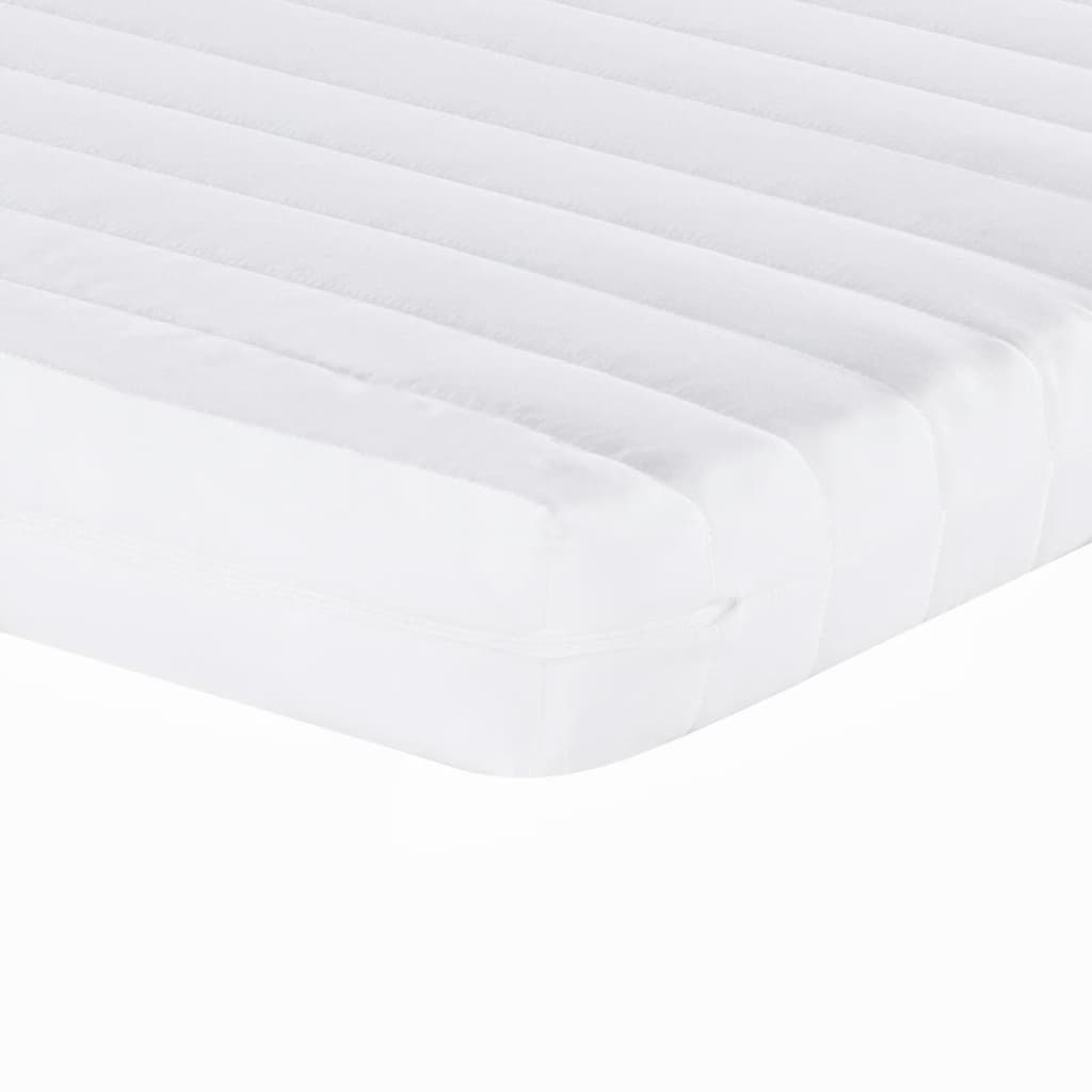 daybed med udtræk og madrasser 90x200 cm kunstlæder hvid