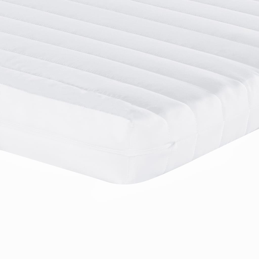 daybed med udtræk og madrasser 90x200 cm kunstlæder cremefarvet