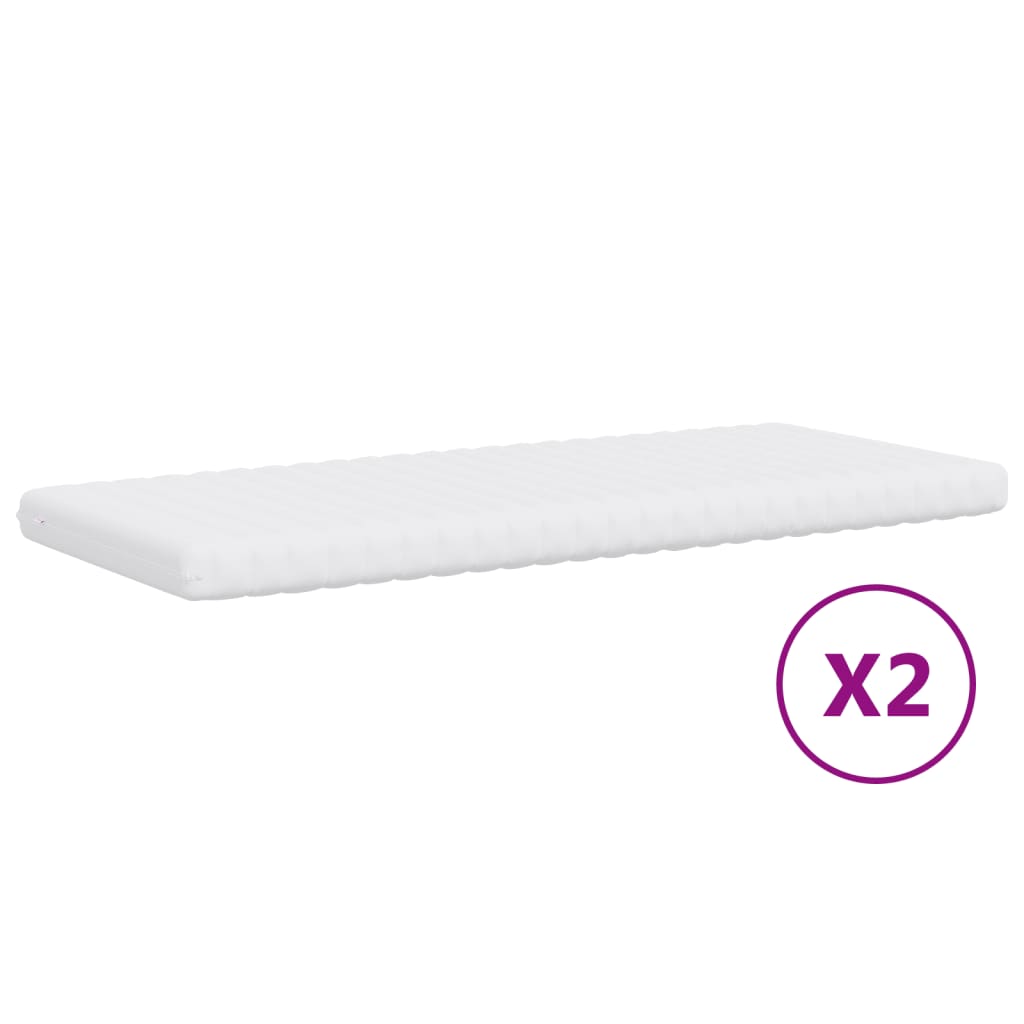 daybed med udtræk og madrasser 90x200 cm kunstlæder cappuccino