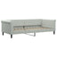 daybed med udtræk 90x200 cm velour lysegrå