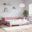 daybed med udtræk 90x200 cm velour lyserød