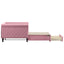 daybed med udtræk og skuffer 90x200 cm velour lyserød