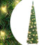 kunstigt juletræ med 50 LED'er 120 cm pop op-funktion grøn