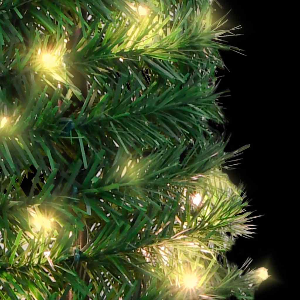 kunstigt juletræ med 50 LED'er 120 cm pop op-funktion grøn