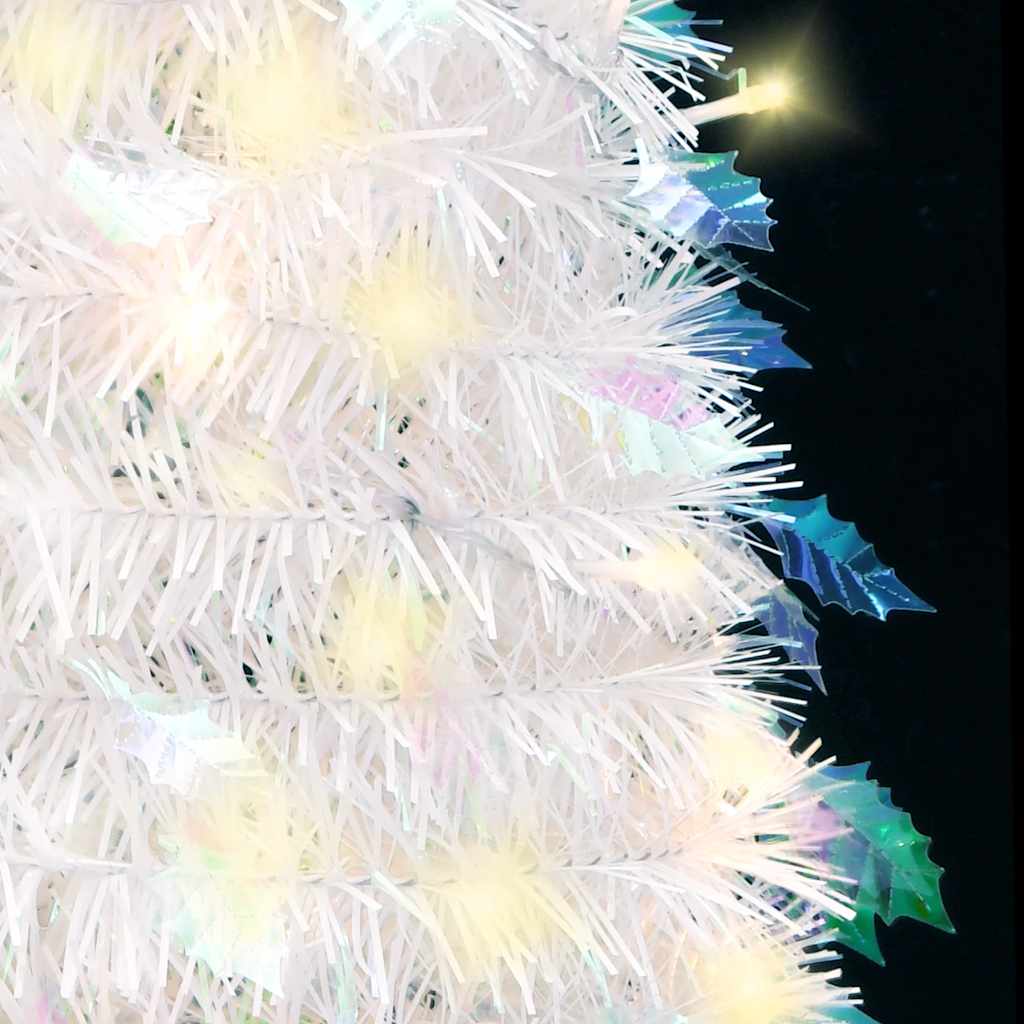 kunstigt juletræ med 100 LED'er 150 cm pop op-funktion hvid