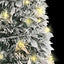 kunstigt juletræ med sne 150 LED'er 180 cm pop op-funktion