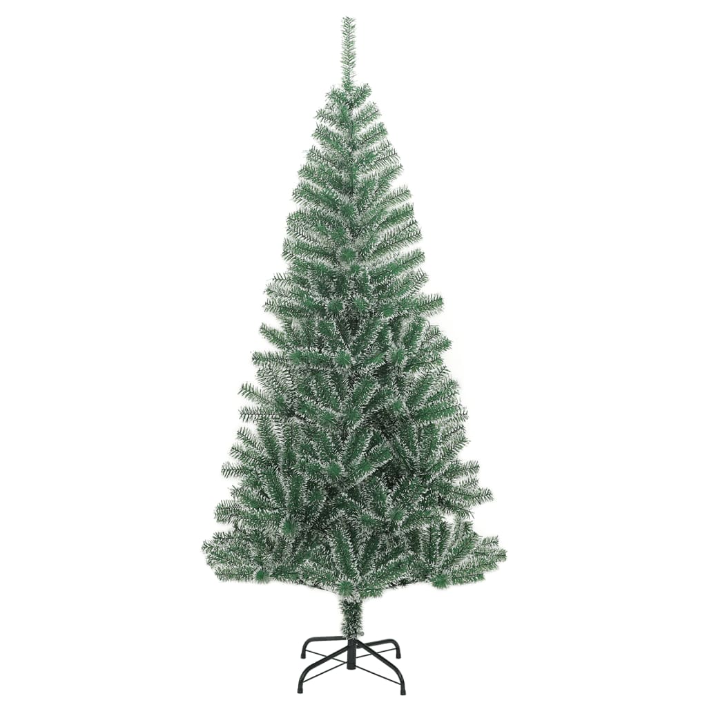 kunstigt juletræ med sne 240 cm grøn