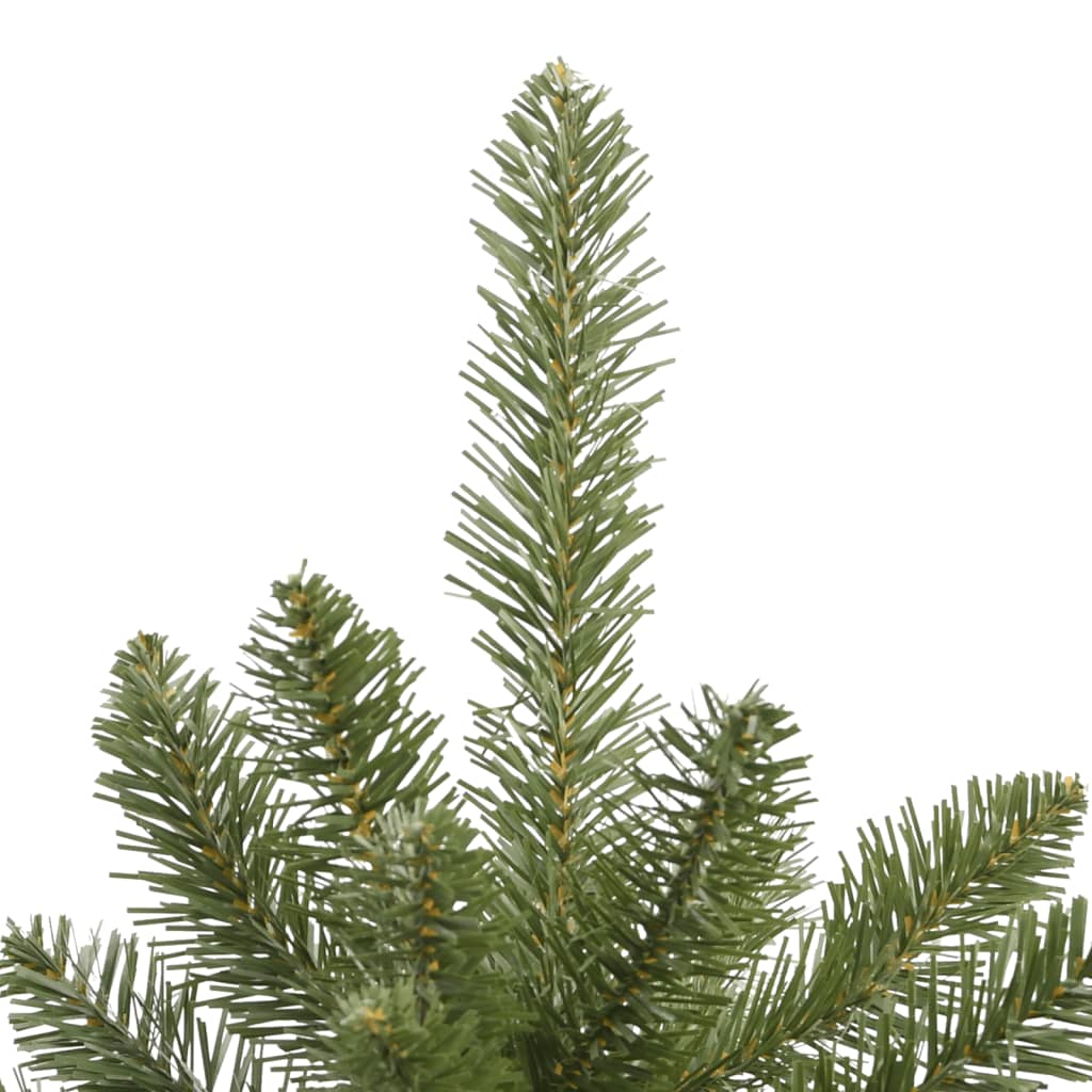 kunstigt juletræ med juletræsfod 240 cm hængslet grøn