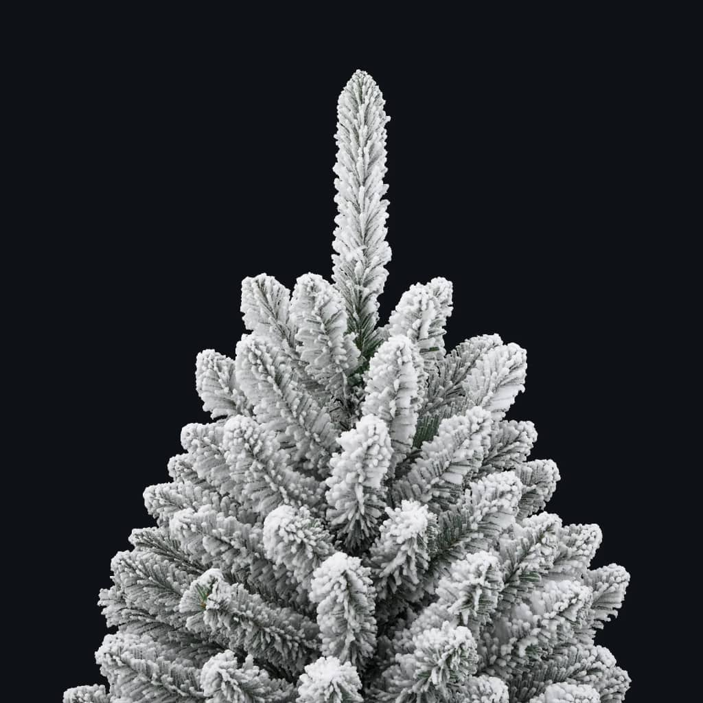 kunstigt juletræ med sne 150 cm hængslet