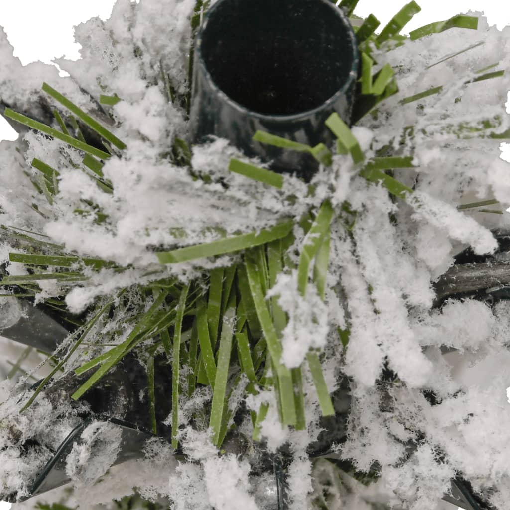 kunstigt juletræ med sne 210 cm hængslet