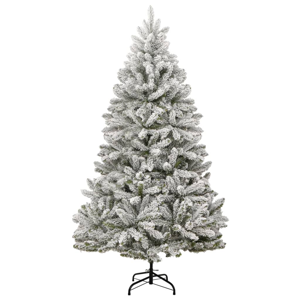 kunstigt juletræ med sne 240 cm hængslet