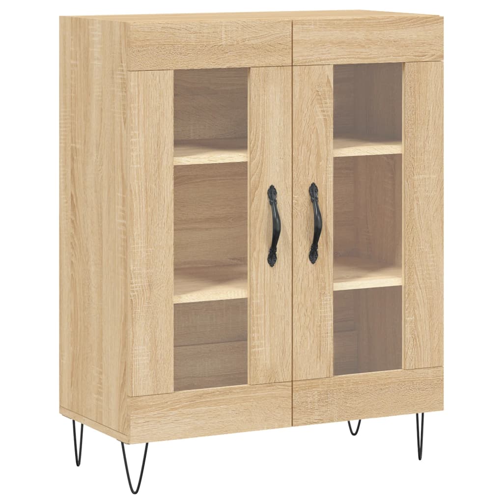 højskab 69,5x34x180 cm konstrueret træ sonoma-eg