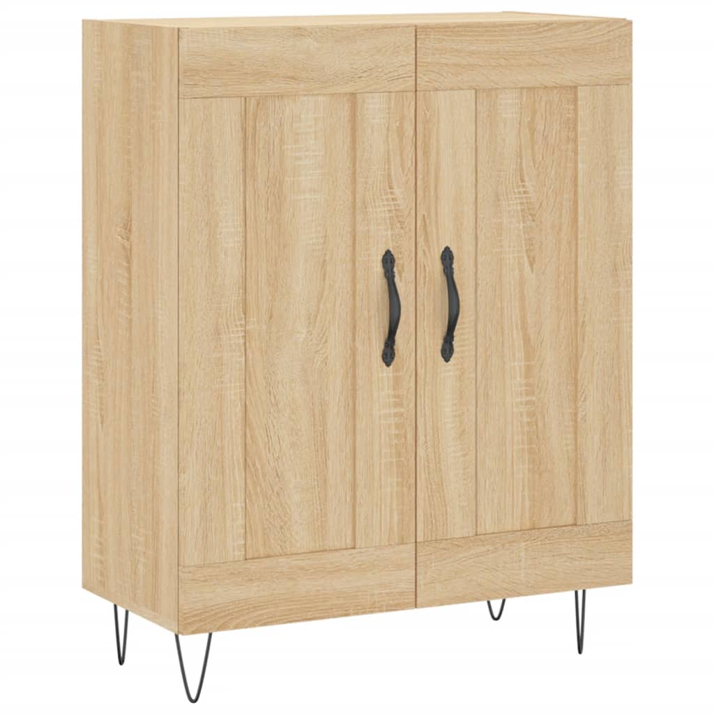 højskab 69,5x34x180 cm konstrueret træ sonoma-eg