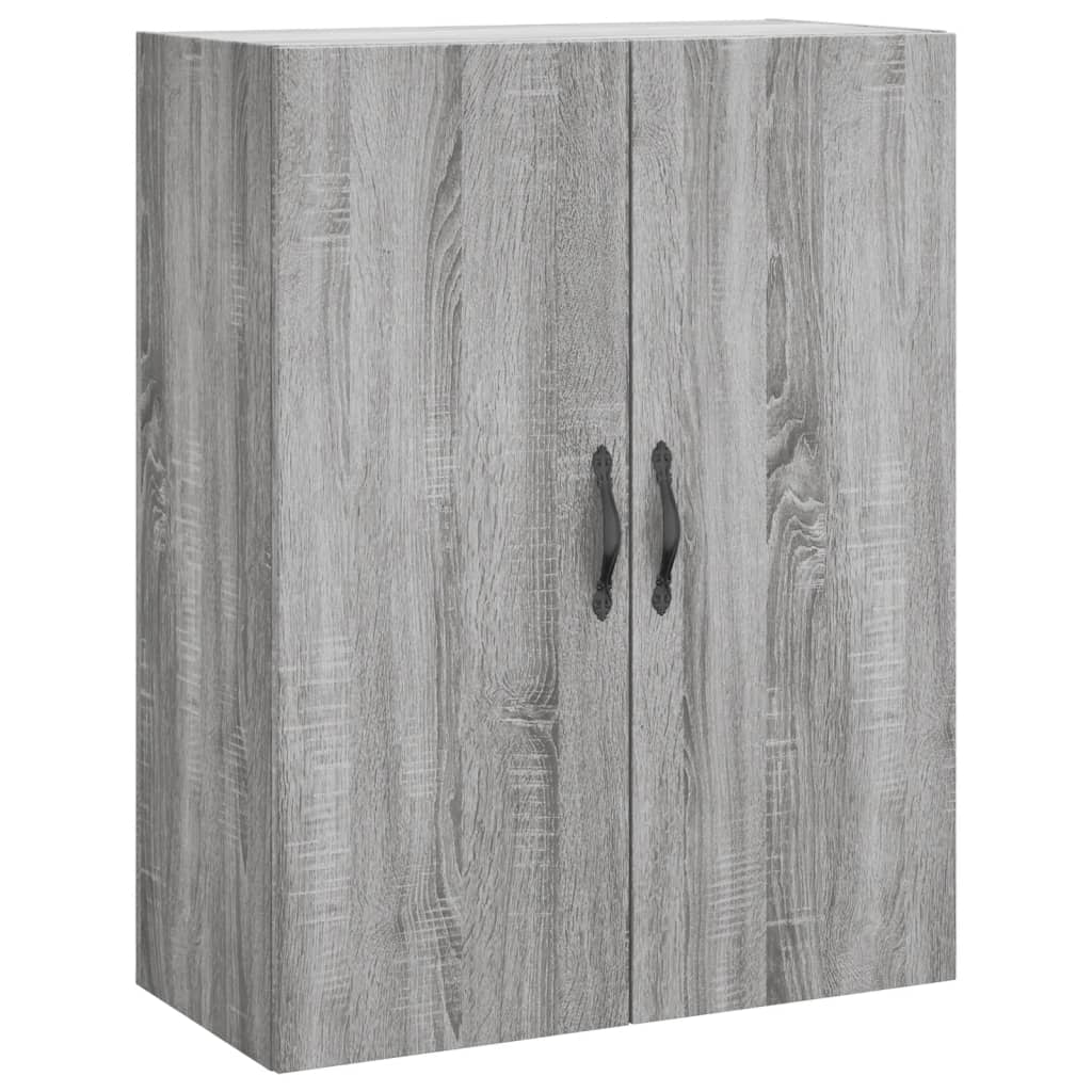 højskab 69,5x34x180 cm konstrueret træ grå sonoma-eg