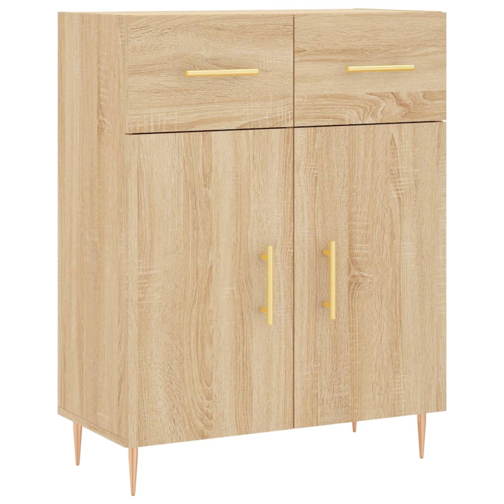 højskab 69,5x34x180 cm konstrueret træ sonoma-eg