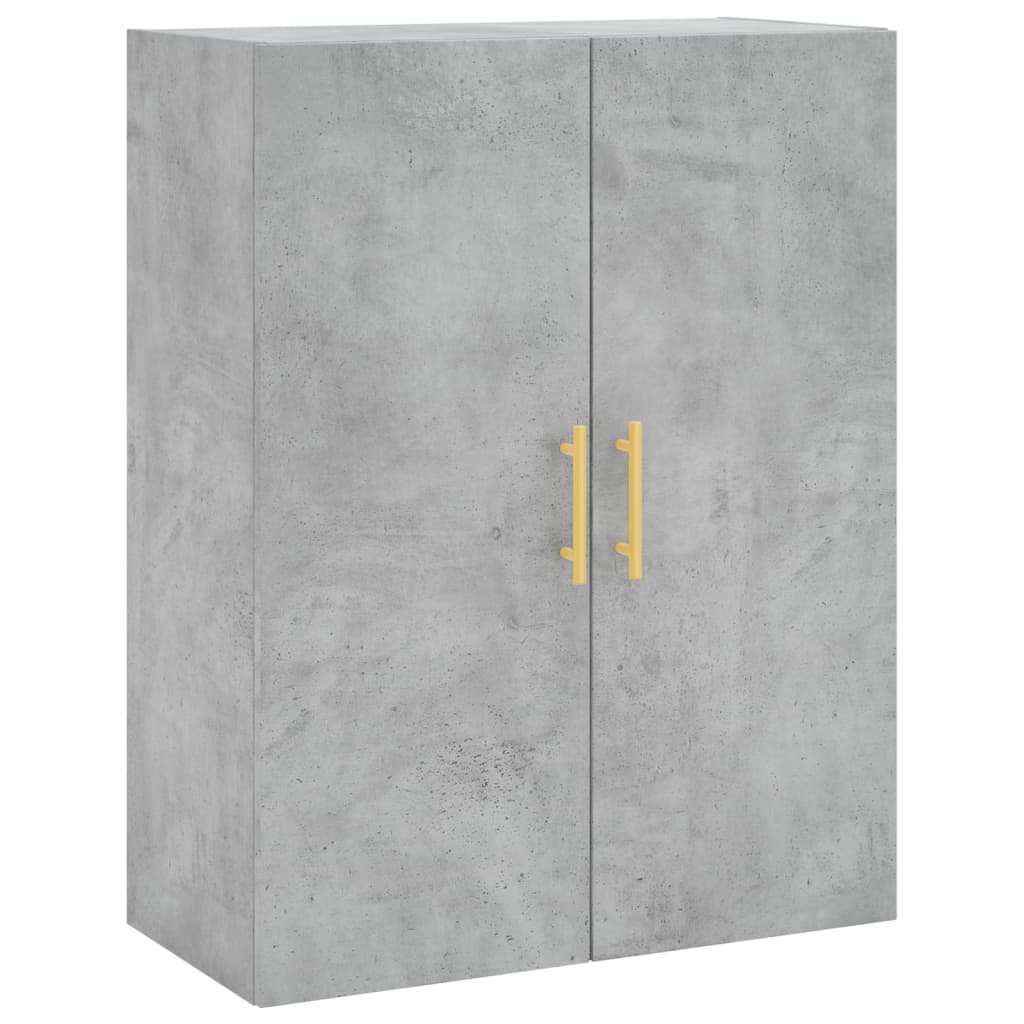 højskab 69,5x34x180 cm konstrueret træ betongrå
