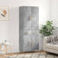 højskab 69,5x34x180 cm konstrueret træ betongrå