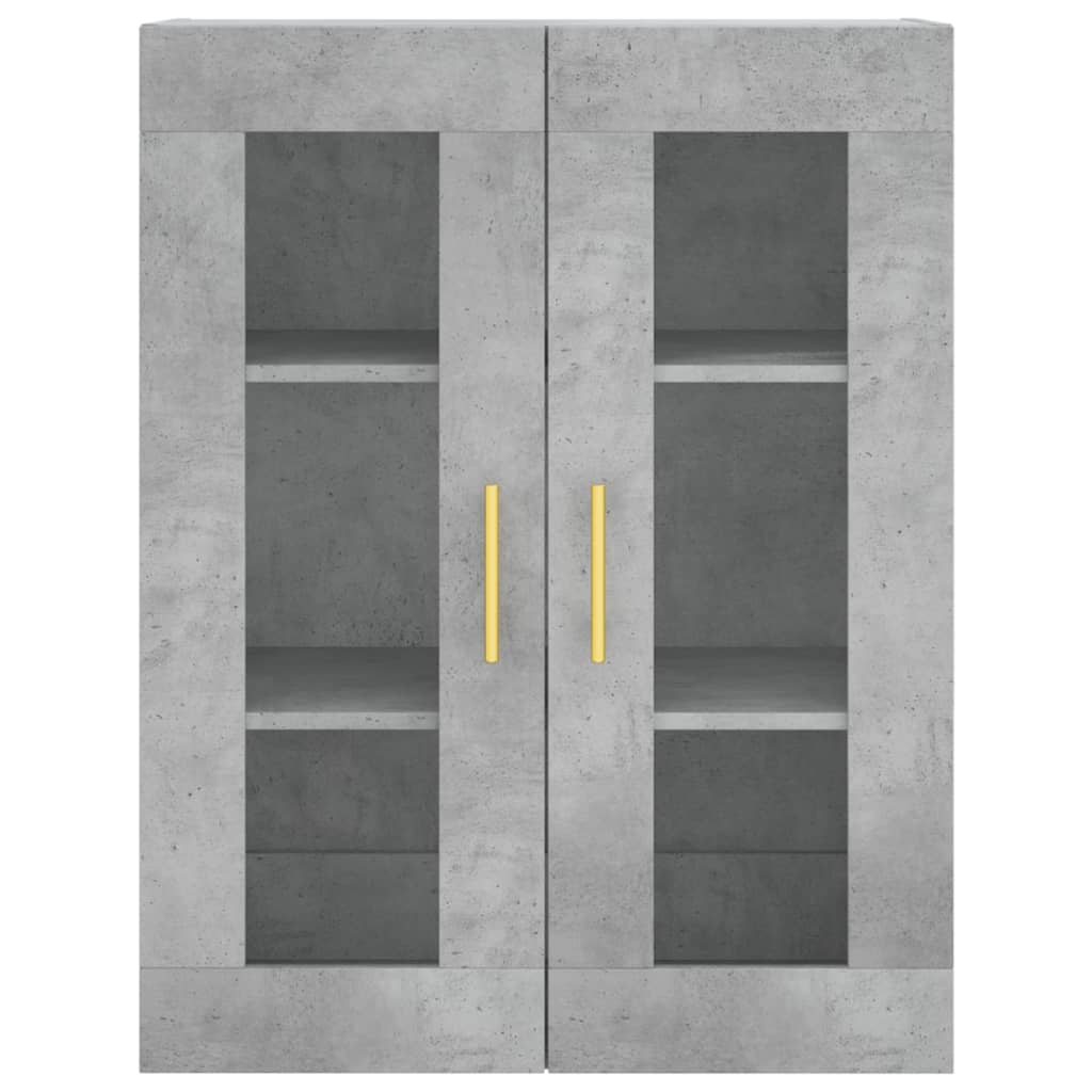 højskab 69,5x34x180 cm konstrueret træ betongrå