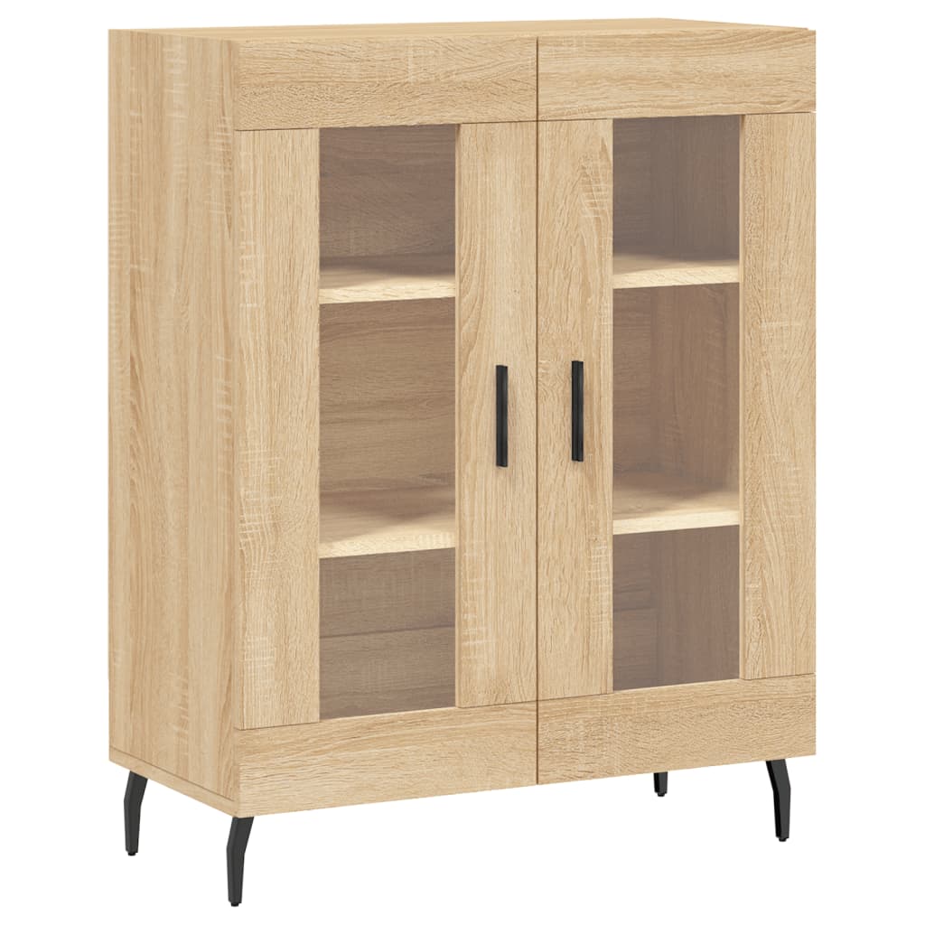 højskab 69,5x34x180 cm konstrueret træ sonoma-eg