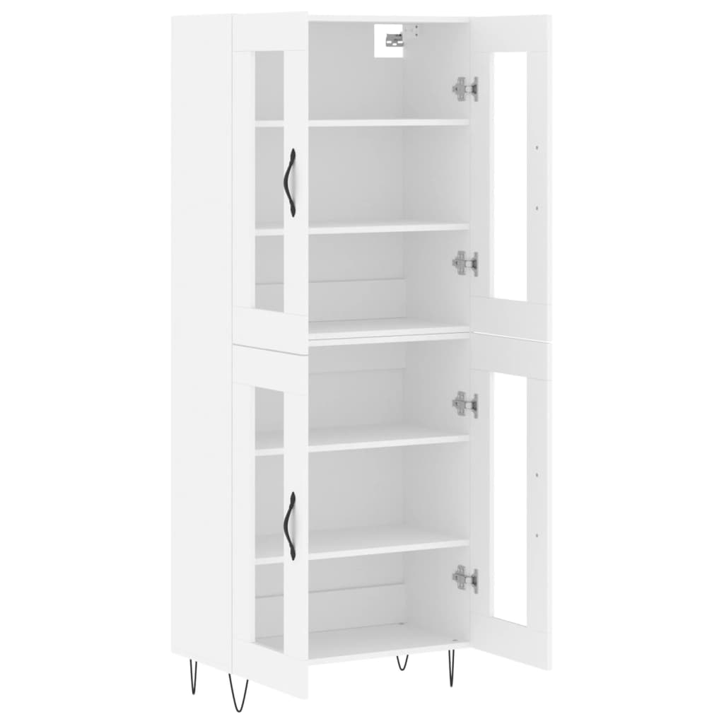 højskab 69,5x34x180 cm konstrueret træ hvid