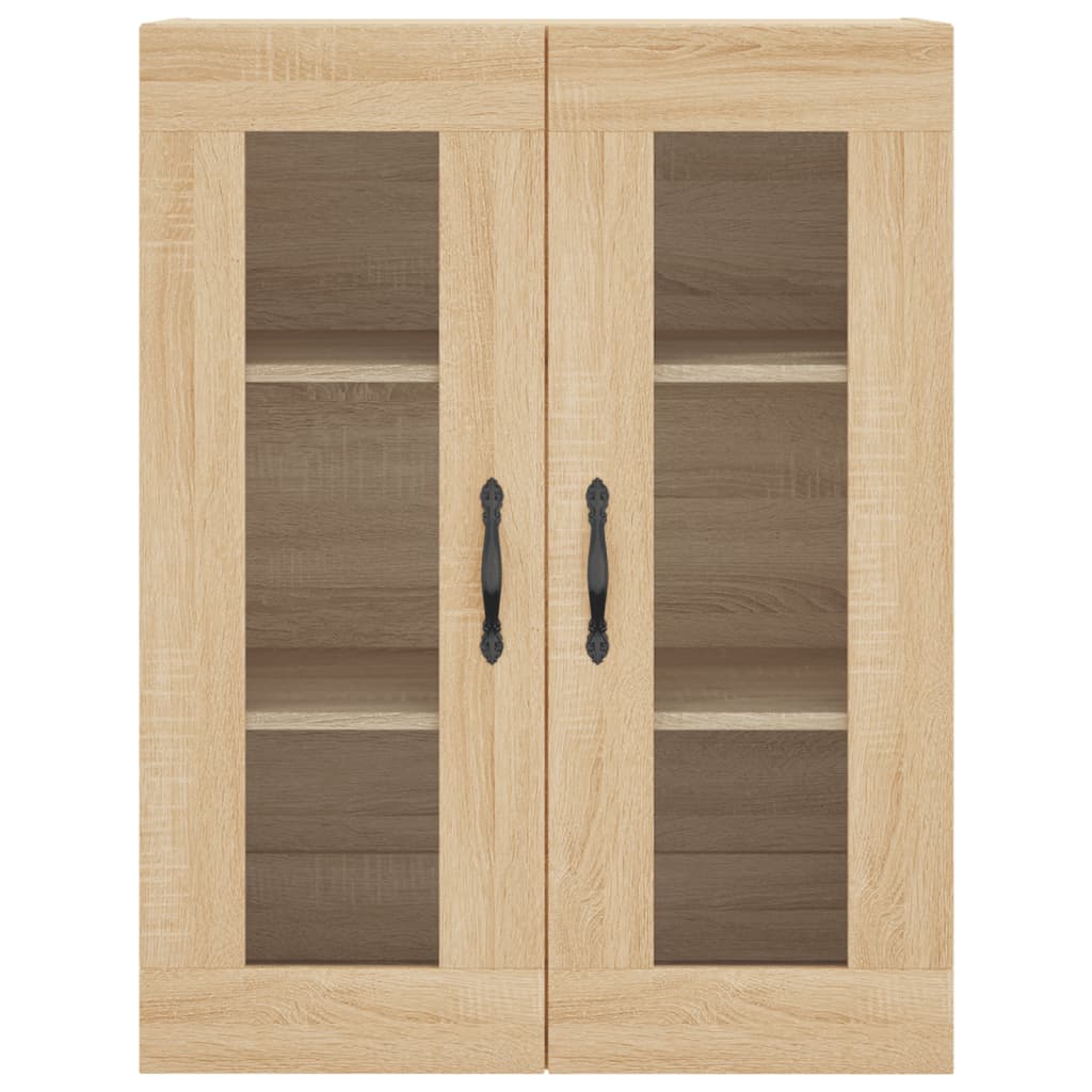 højskab 69,5x34x180 cm konstrueret træ sonoma-eg