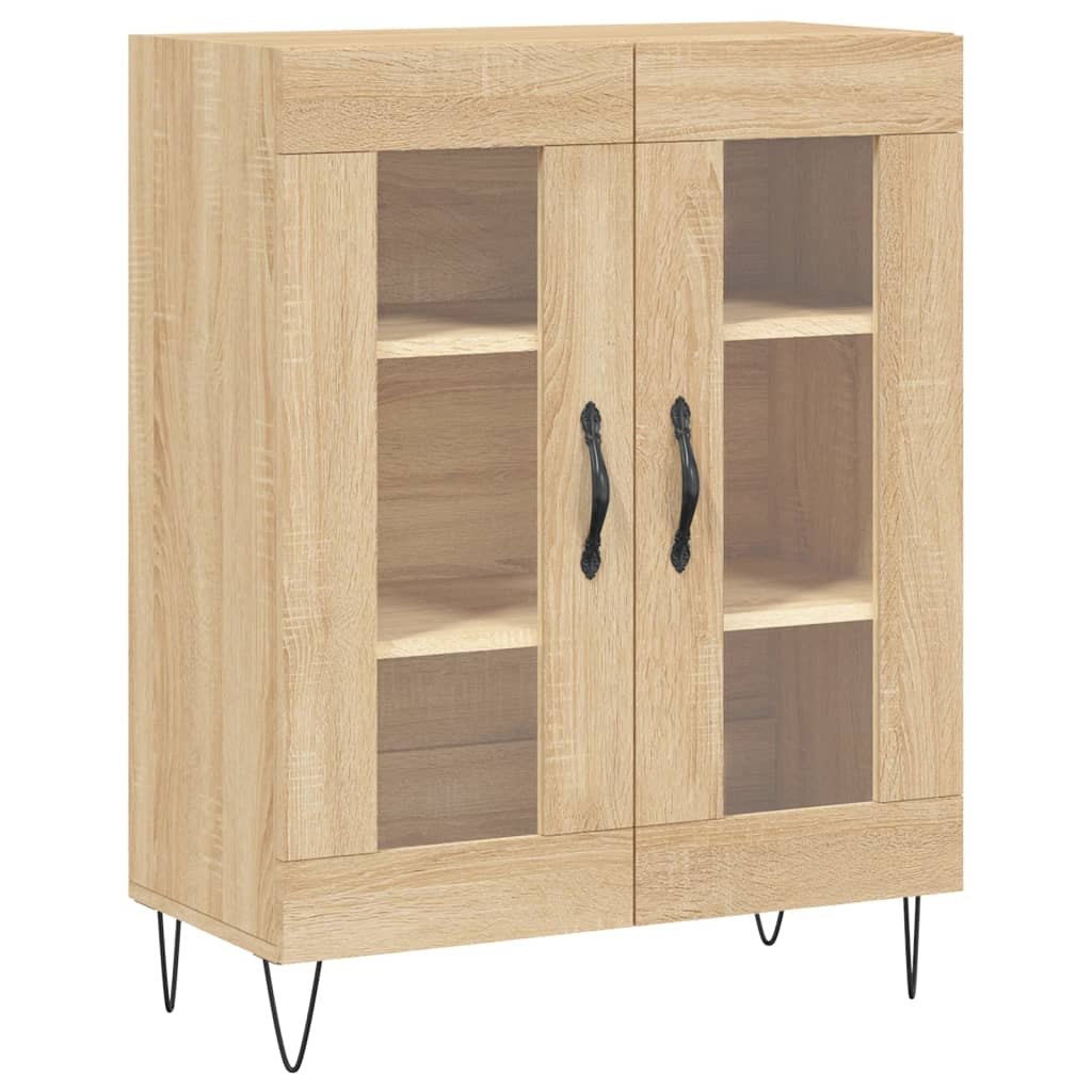 højskab 69,5x34x180 cm konstrueret træ sonoma-eg