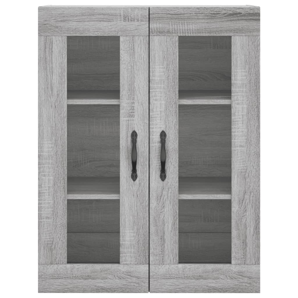 højskab 69,5x34x180 cm konstrueret træ grå sonoma-eg