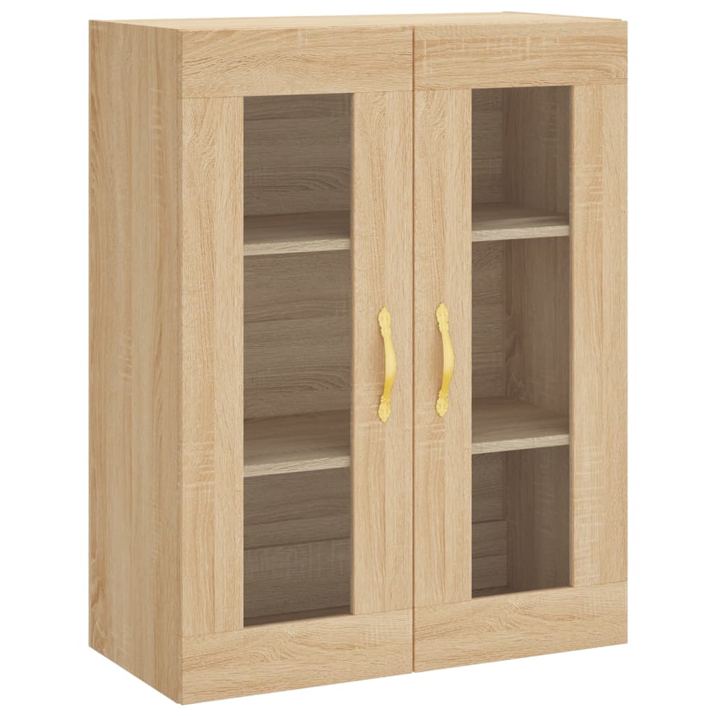højskab 69,5x34x180 cm konstrueret træ sonoma-eg