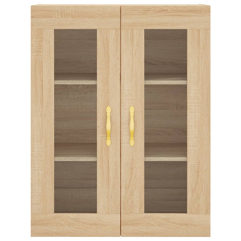 højskab 69,5x34x180 cm konstrueret træ sonoma-eg