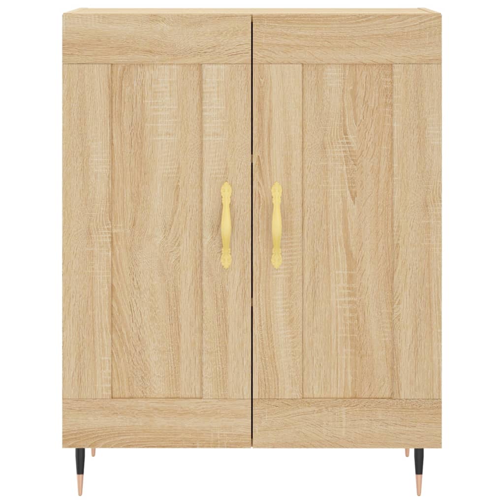 højskab 69,5x34x180 cm konstrueret træ sonoma-eg