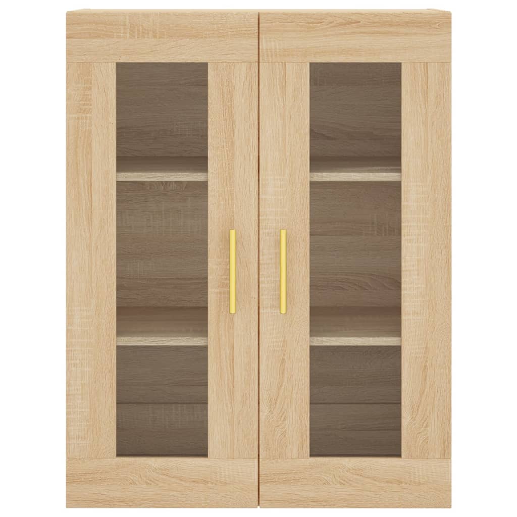 højskab 69,5x34x180 cm konstrueret træ sonoma-eg