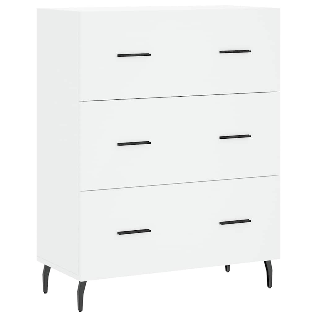 højskab 69,5x34x180 cm konstrueret træ hvid