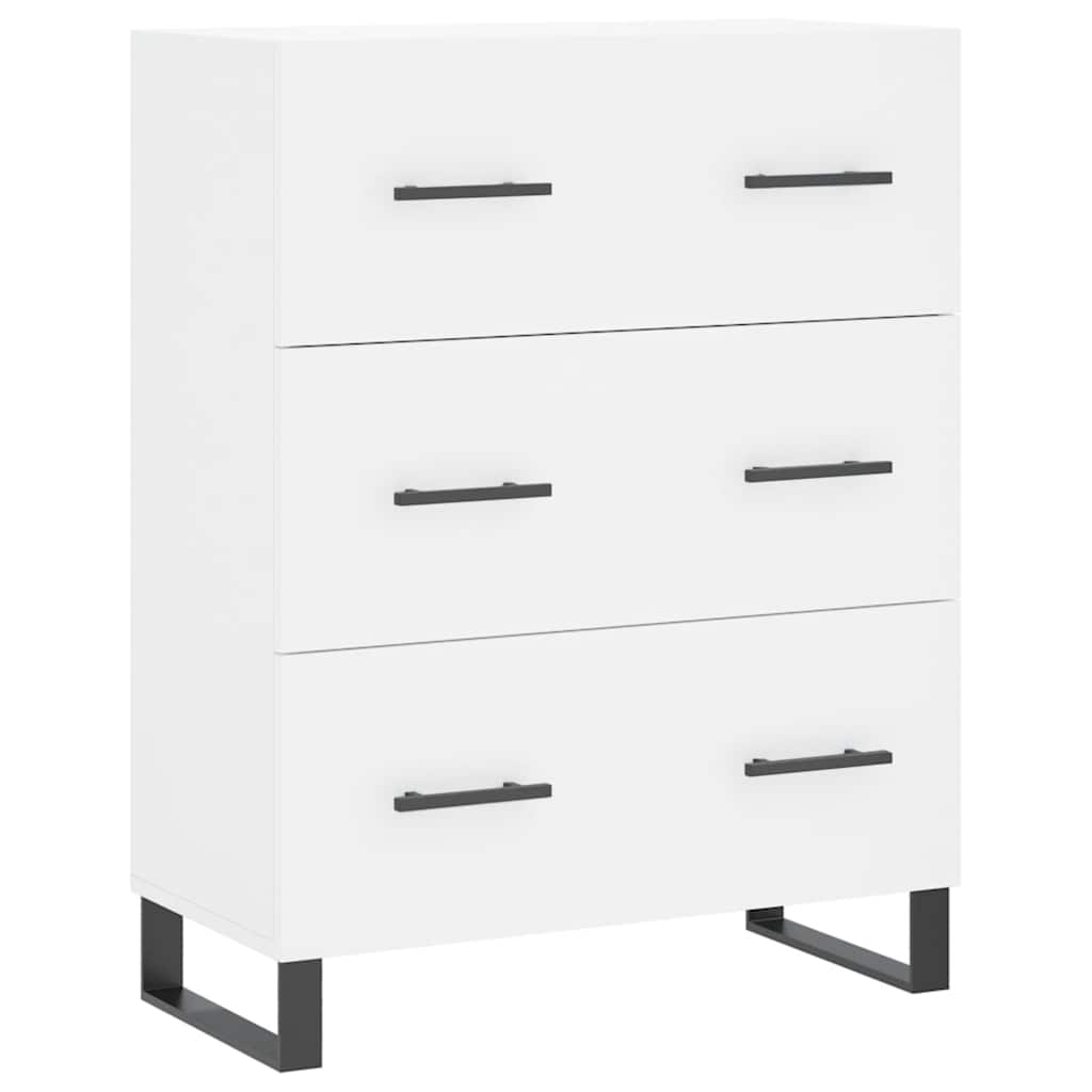 højskab 69,5x34x180 cm konstrueret træ hvid
