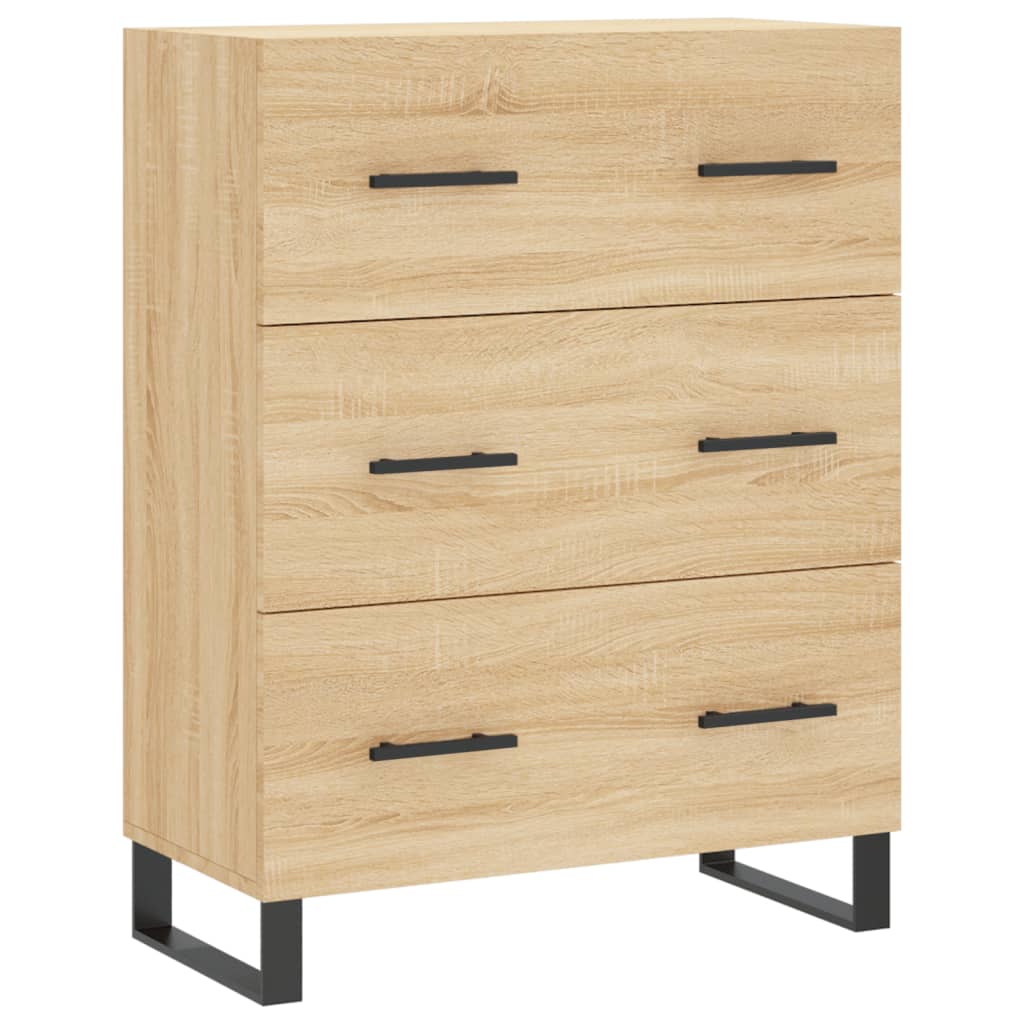 højskab 69,5x34x180 cm konstrueret træ sonoma-eg
