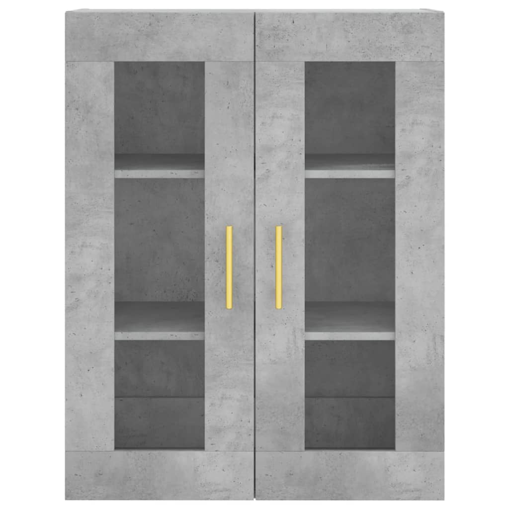 højskab 69,5x34x180 cm konstrueret træ betongrå