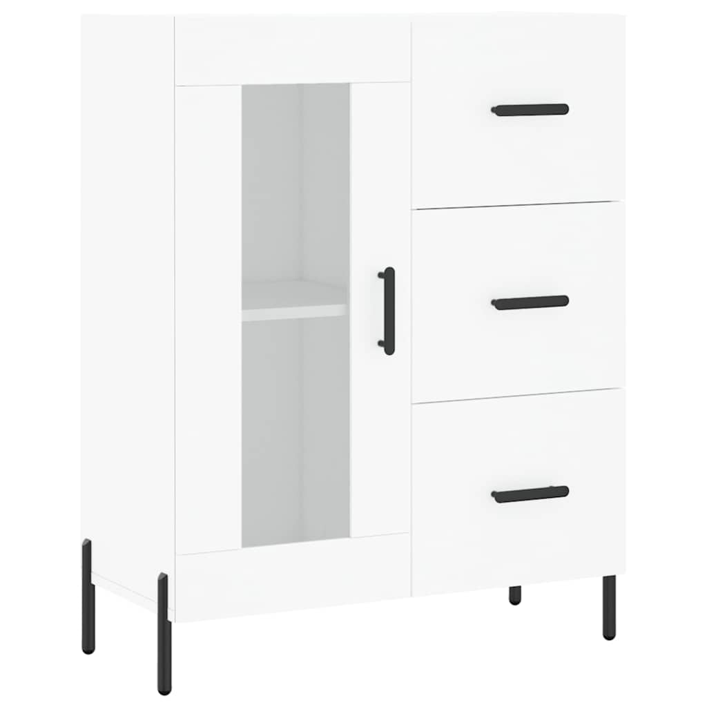 højskab 69,5x34x180 cm konstrueret træ hvid