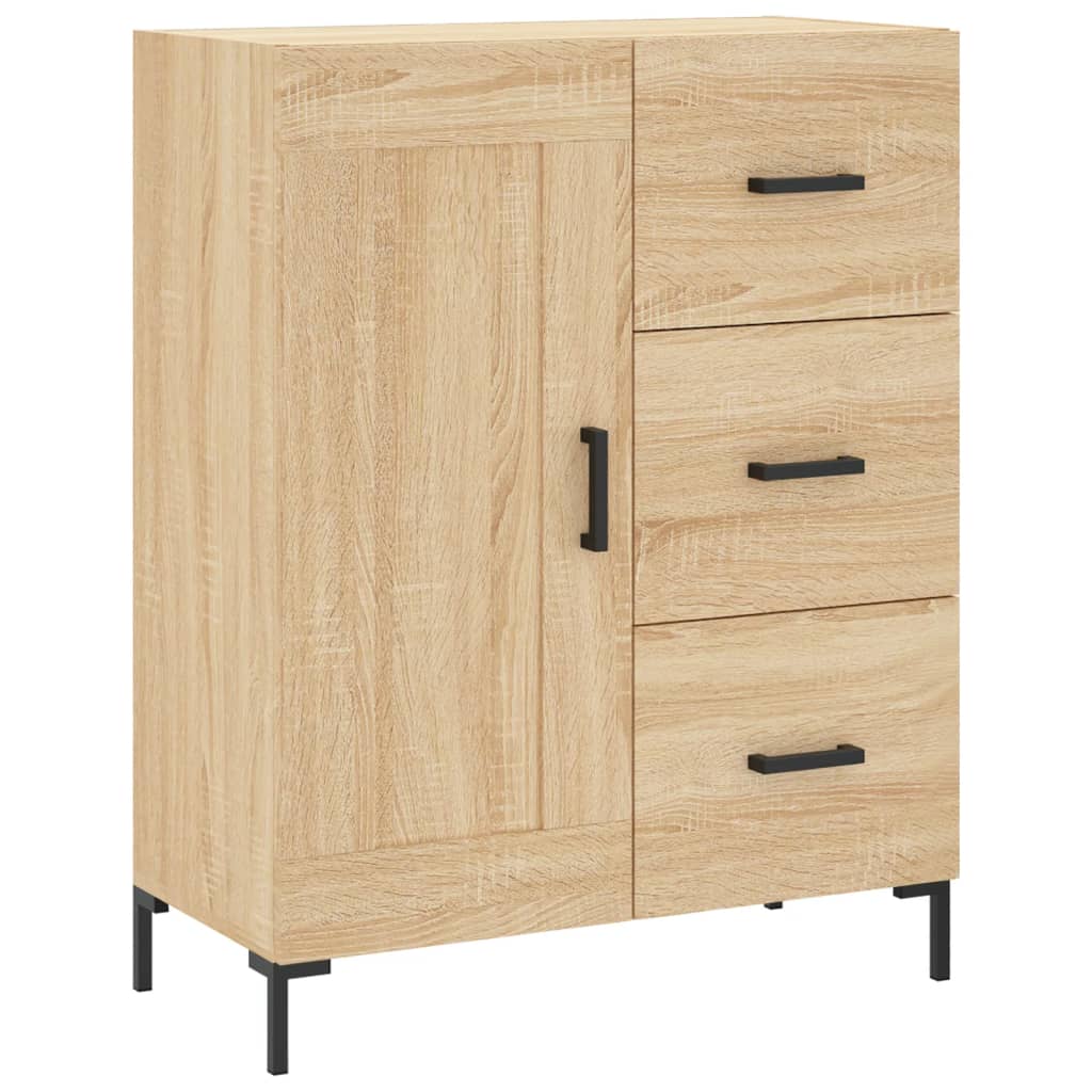højskab 69,5x34x180 cm konstrueret træ sonoma-eg