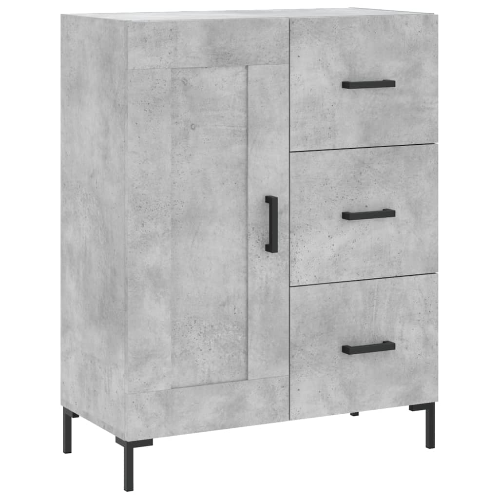 højskab 69,5x34x180 cm konstrueret træ betongrå