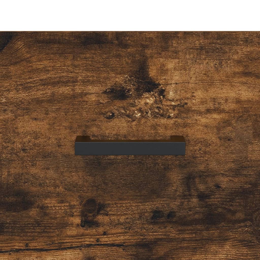 højskab 69,5x34x180 cm konstrueret træ røget egetræsfarve