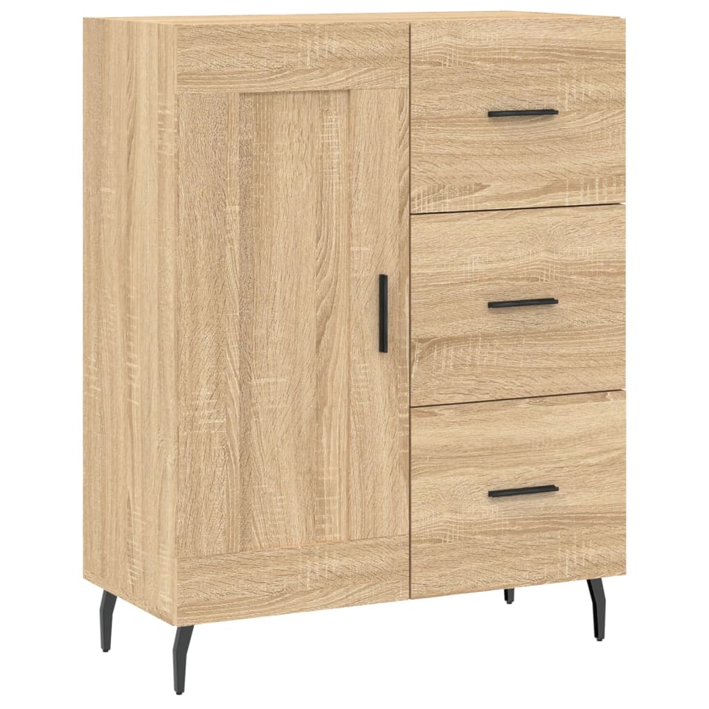 højskab 69,5x34x180 cm konstrueret træ sonoma-eg