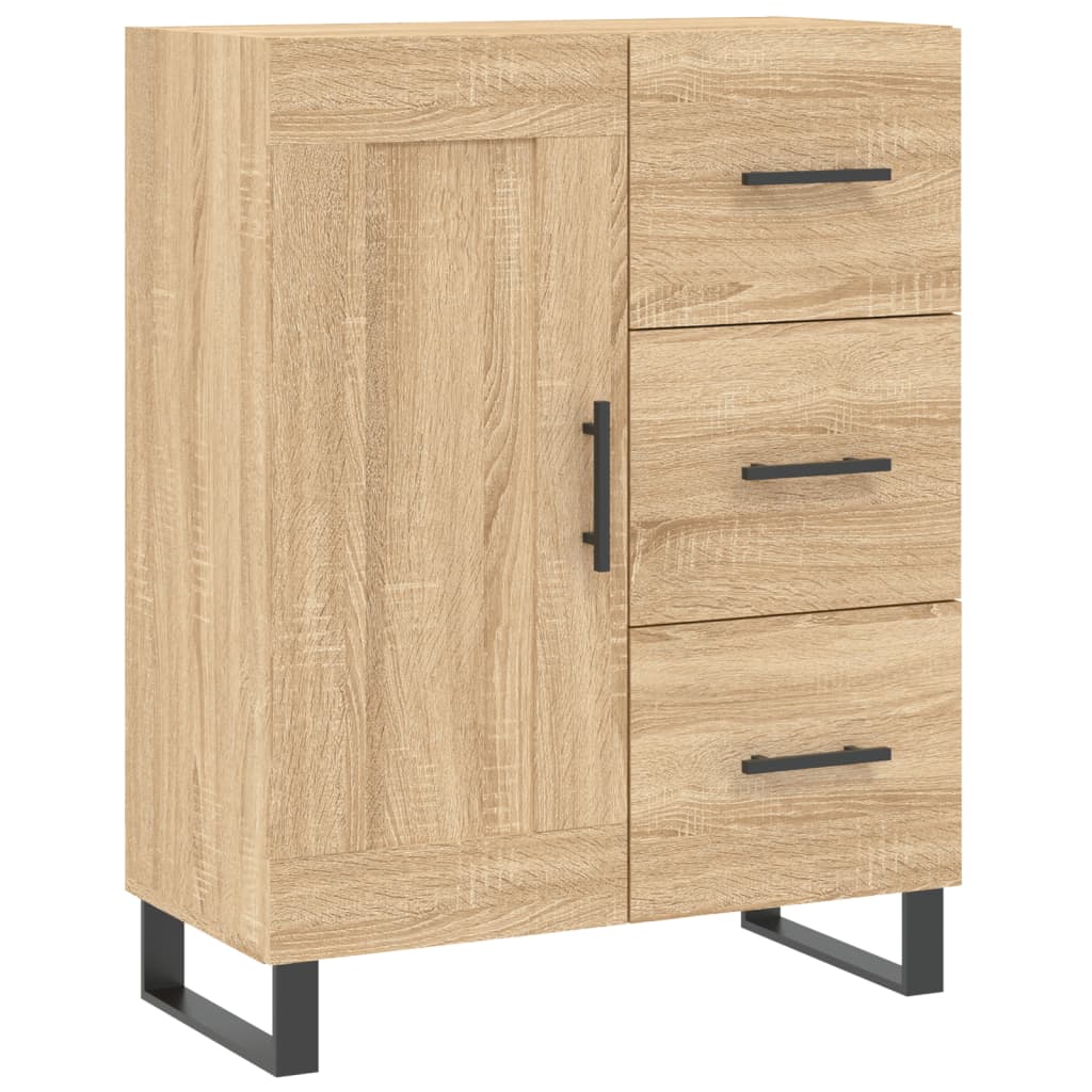 højskab 69,5x34x180 cm konstrueret træ sonoma-eg