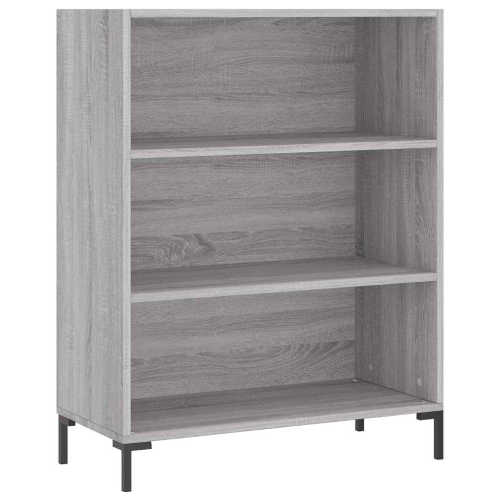 højskab 69,5x34x180 cm konstrueret træ grå sonoma-eg