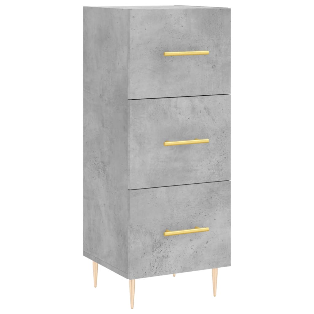 skab 34,5x34x180 cm konstrueret træ betongrå