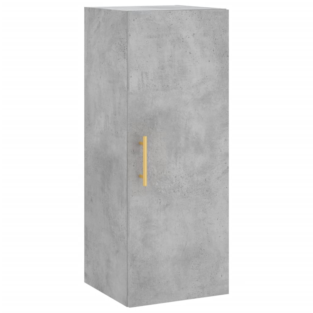 skab 34,5x34x180 cm konstrueret træ betongrå