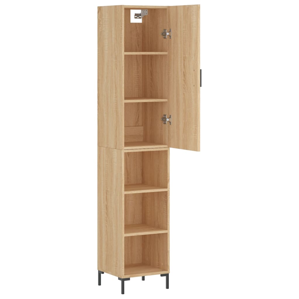 skab 34,5x34x180 cm konstrueret træ sonoma-eg